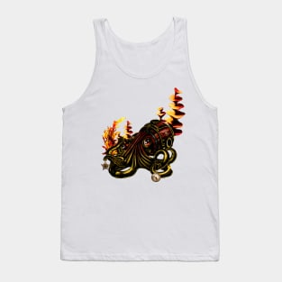 Awesome steampunk octopus with plants Tank Top